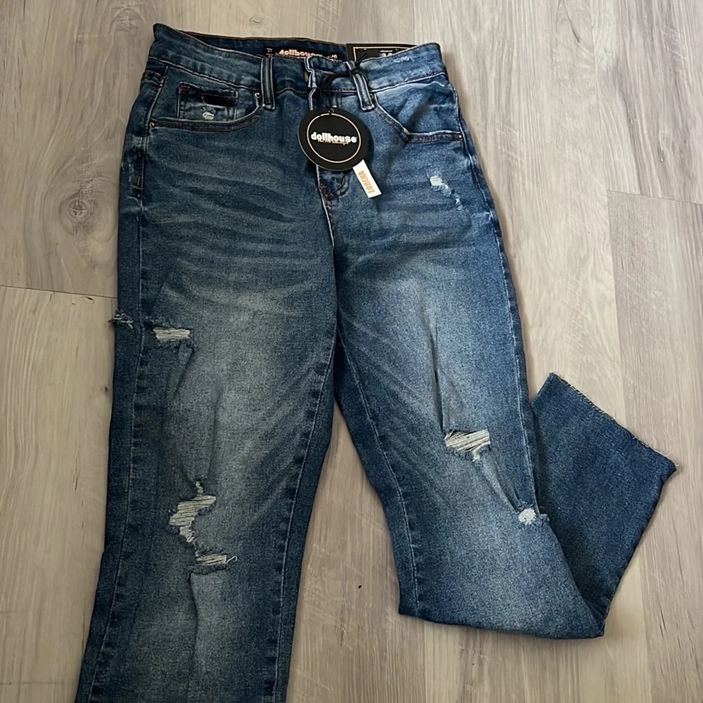 Straight leg jeans with rips - Picture 4 of 4